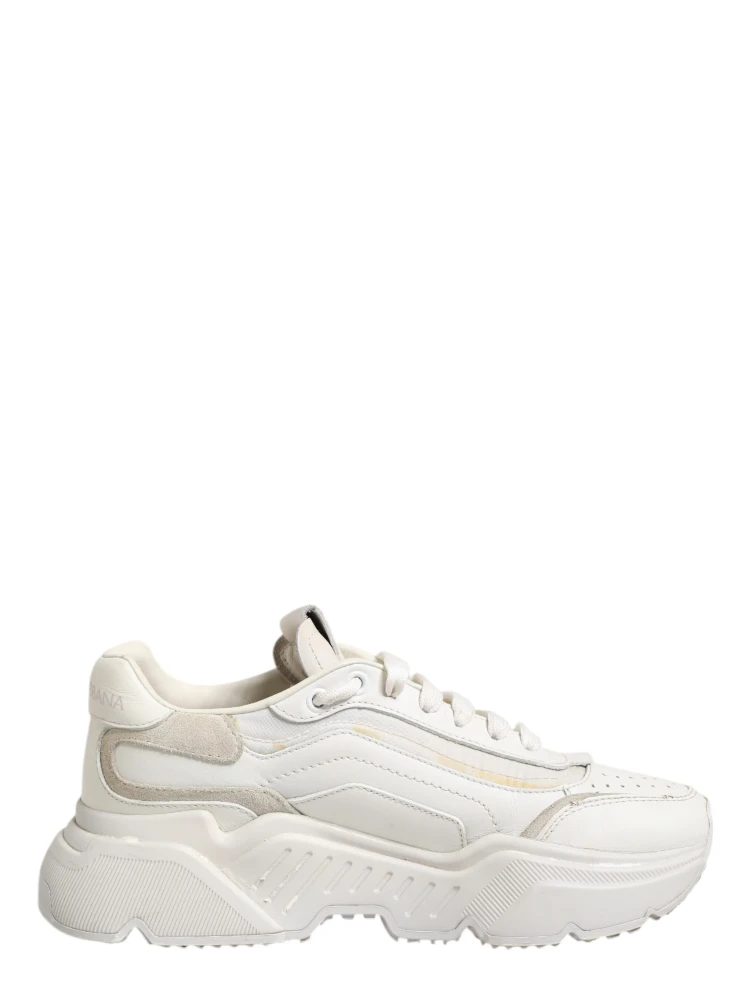 White DAYMASTER Calf Leather Sneakers Shoes