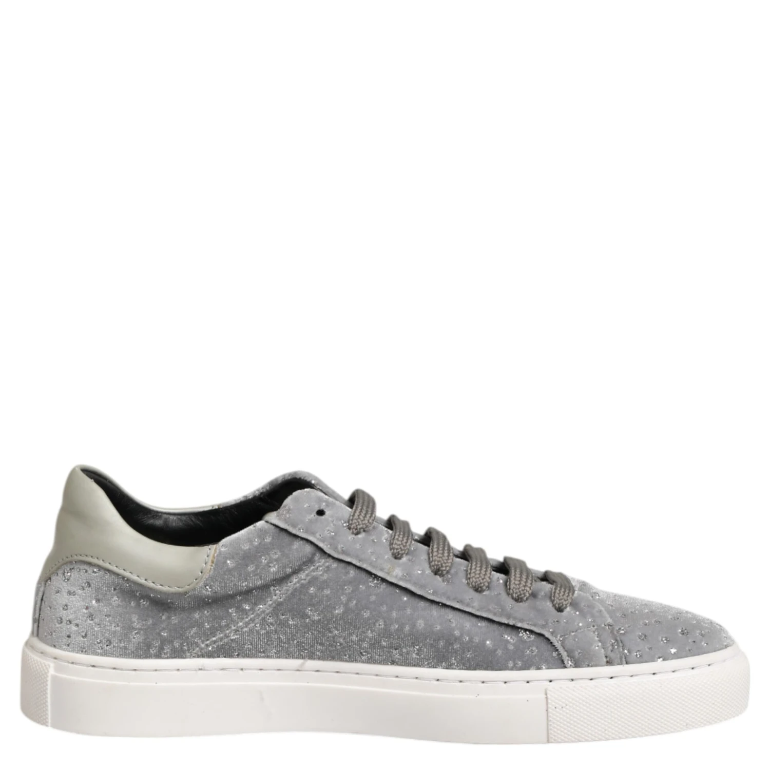 Gray Suede Low Top Lace Up Sneakers Shoes