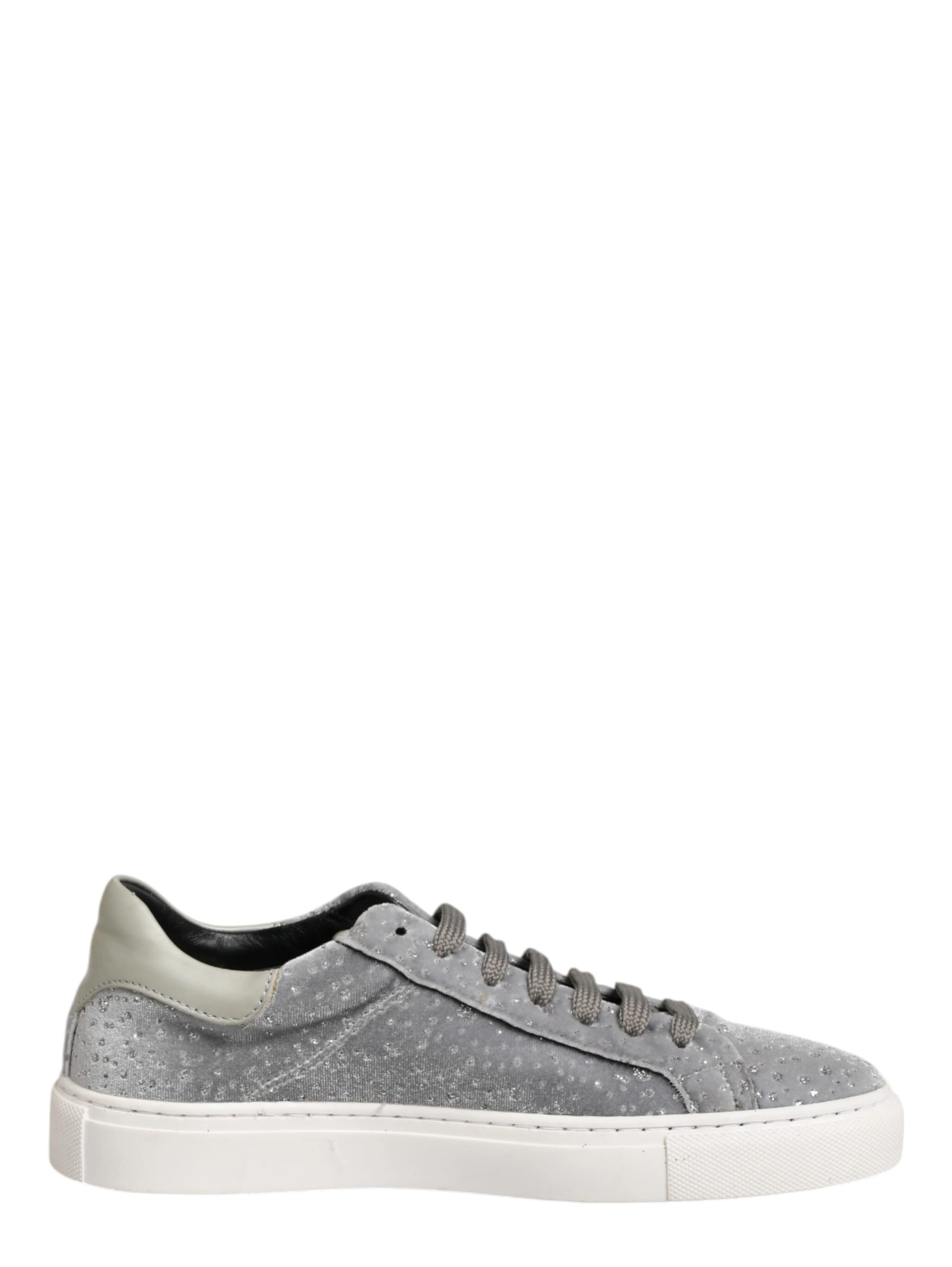 Gray Suede Low Top Lace Up Sneakers Shoes