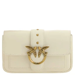 White Calf Leather Bos Taurus Shoulder Bag
