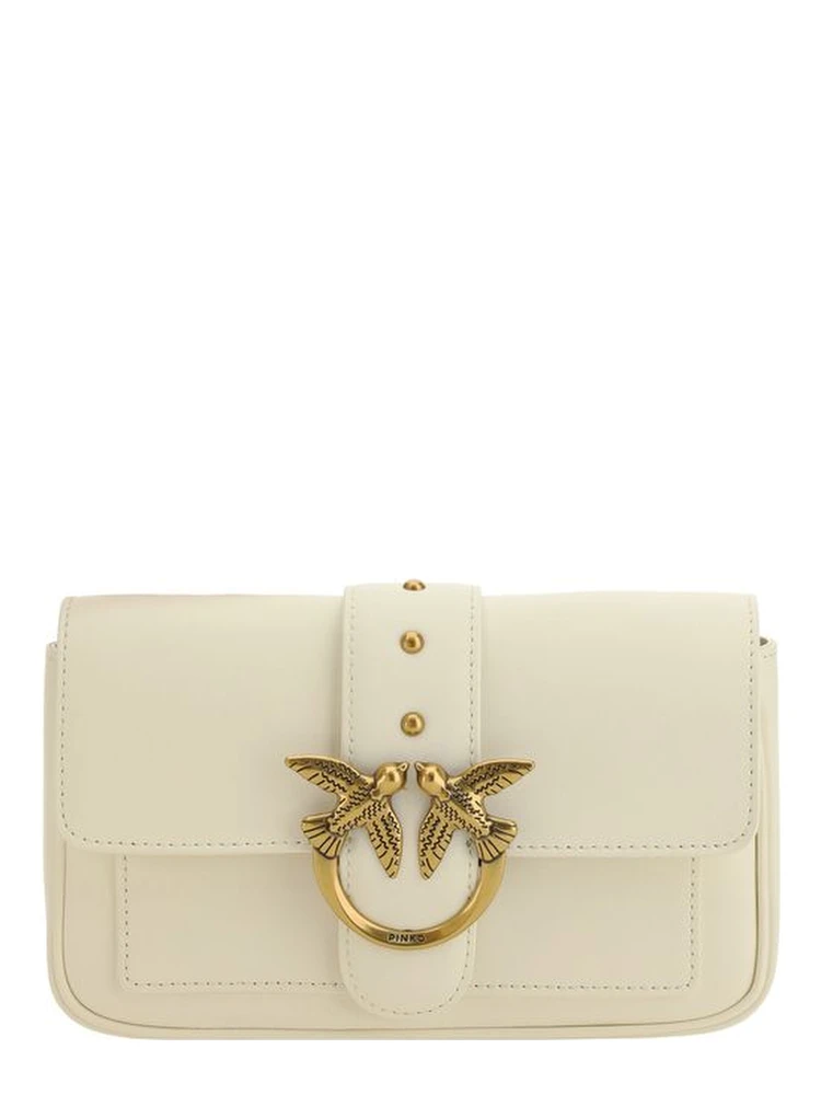 White Calf Leather Bos Taurus Shoulder Bag