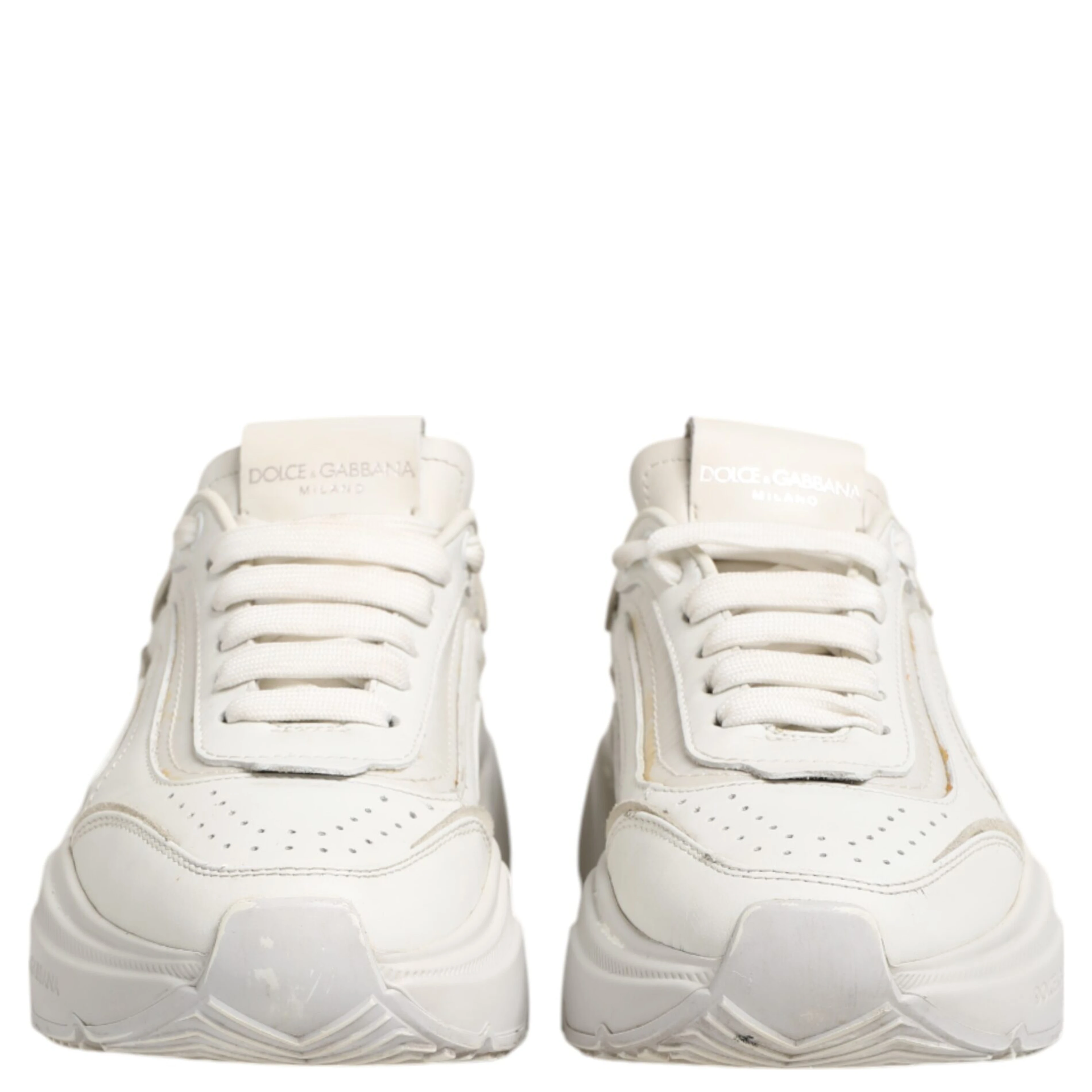 White DAYMASTER Calf Leather Sneakers Shoes