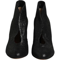 Metallic Black Pump Stiletto Heels Shoes