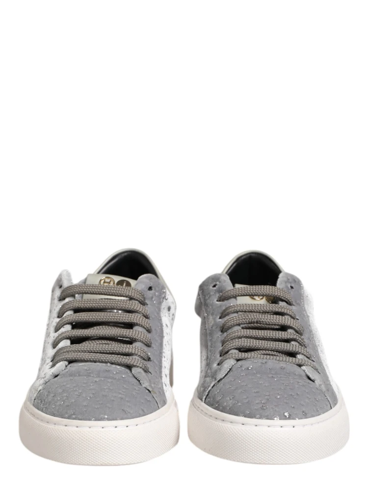 Gray Suede Low Top Lace Up Sneakers Shoes alternative