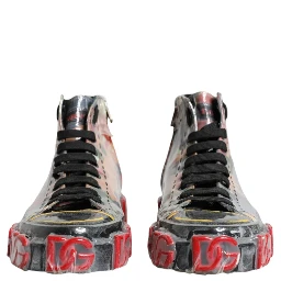 Multicolor Camouflage High Top Sneakers Shoes