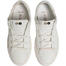 White Leather Low Top Lace Up Sneakers Shoes