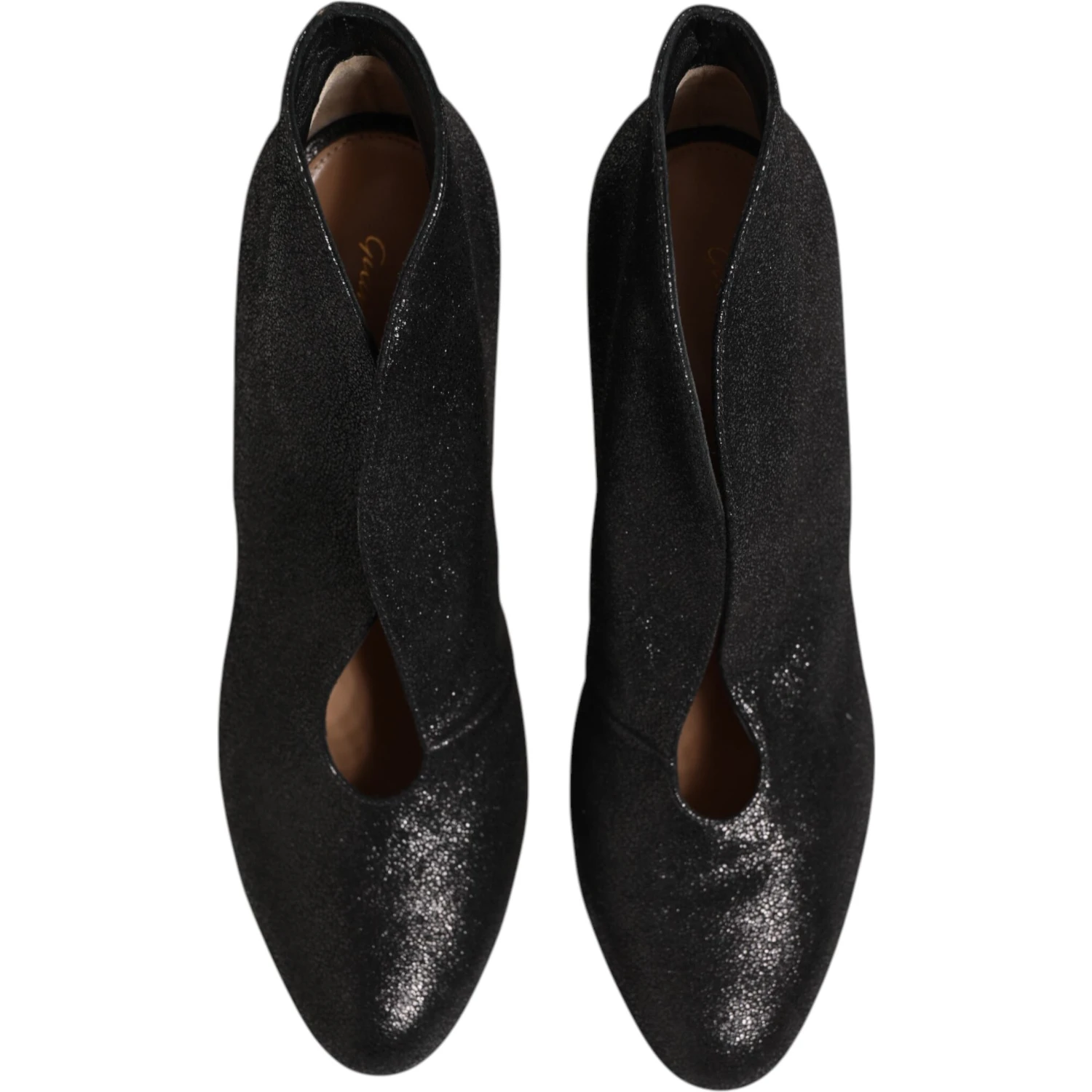 Metallic Black Pump Stiletto Heels Shoes