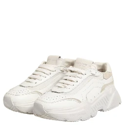 White DAYMASTER Calf Leather Sneakers Shoes