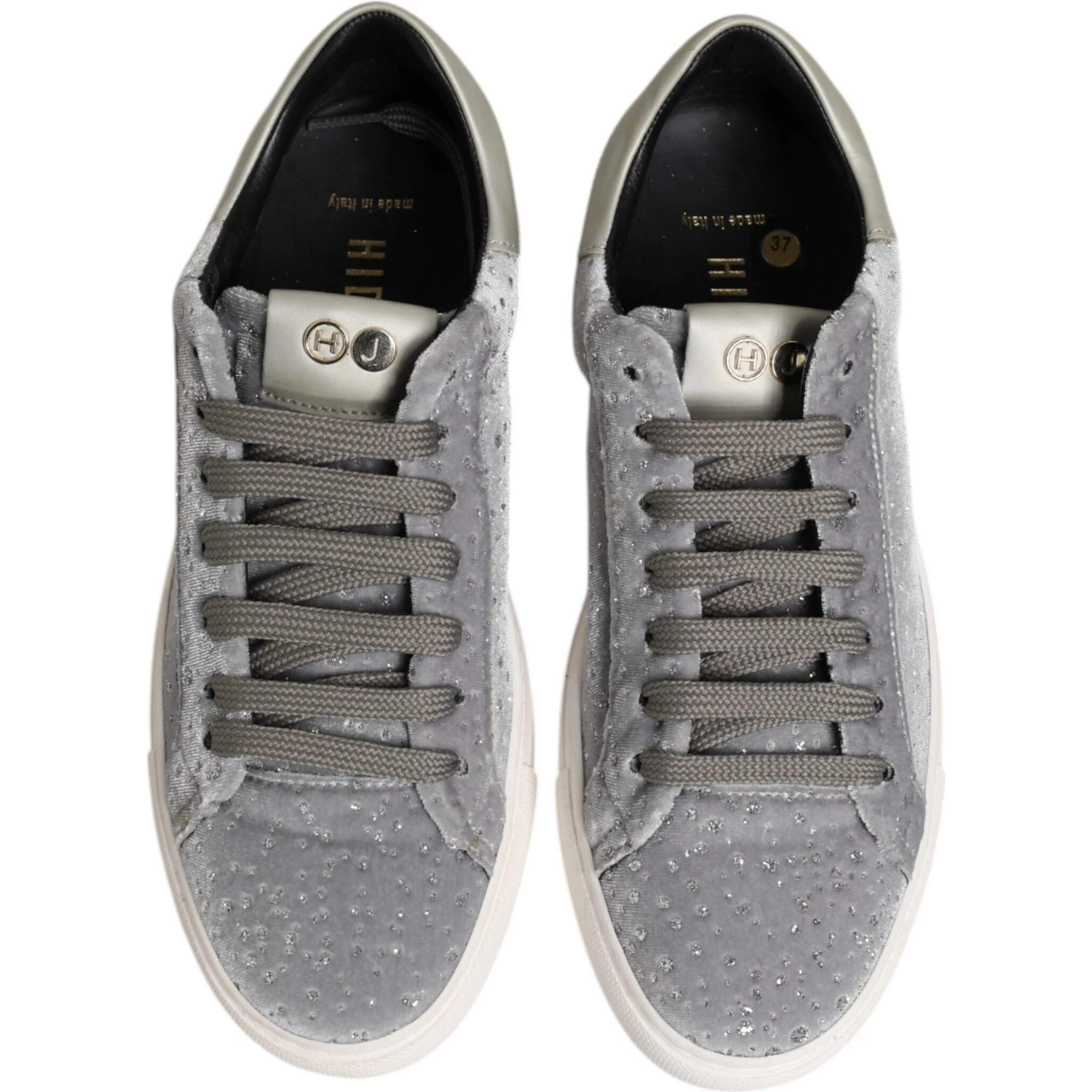 Gray Suede Low Top Lace Up Sneakers Shoes