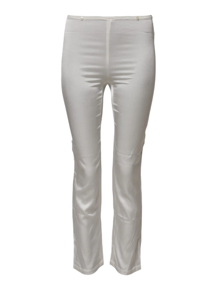Ivory Silk Tapered High Waist Pants alternative
