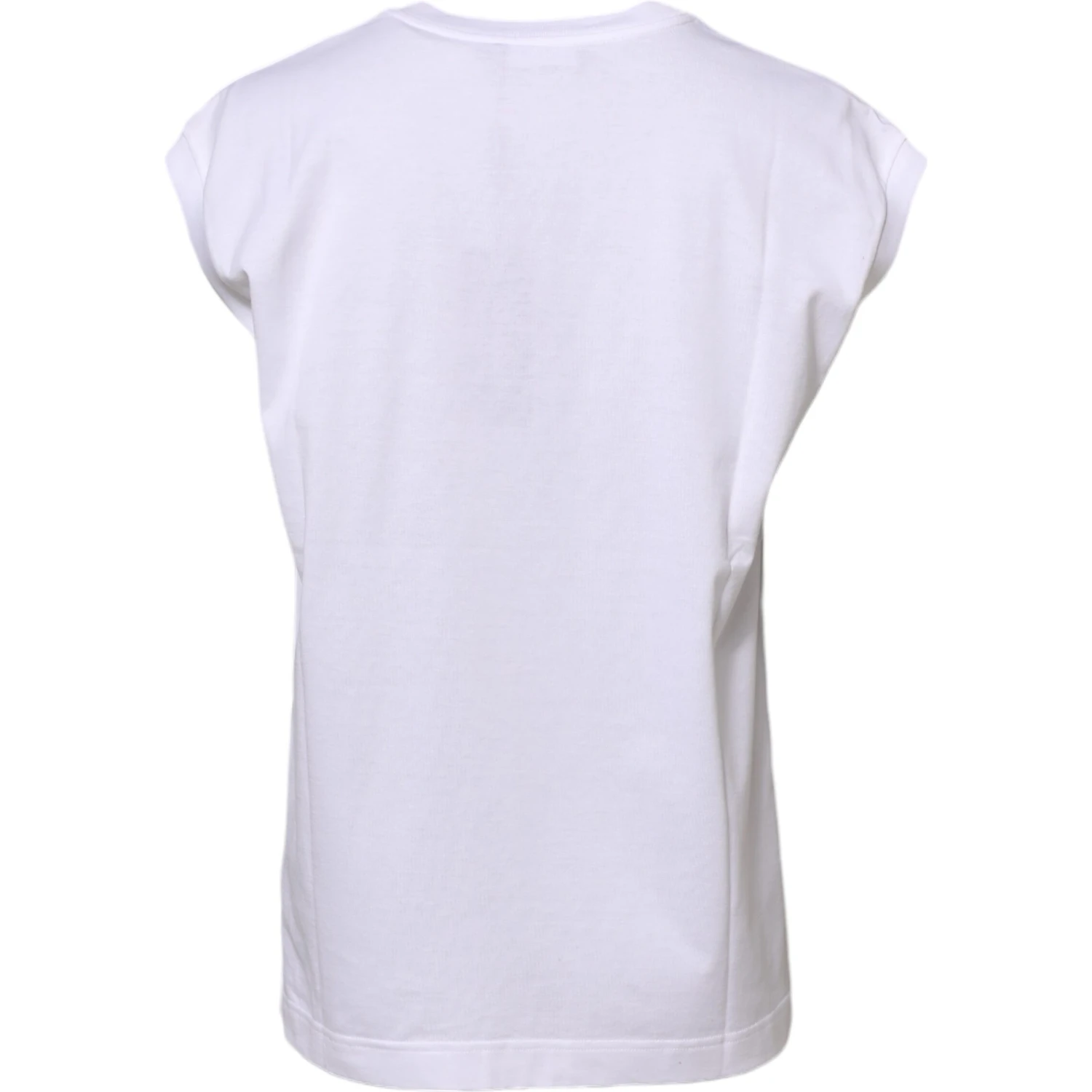 White Cotton Sleeveless Women Tank T-shirt