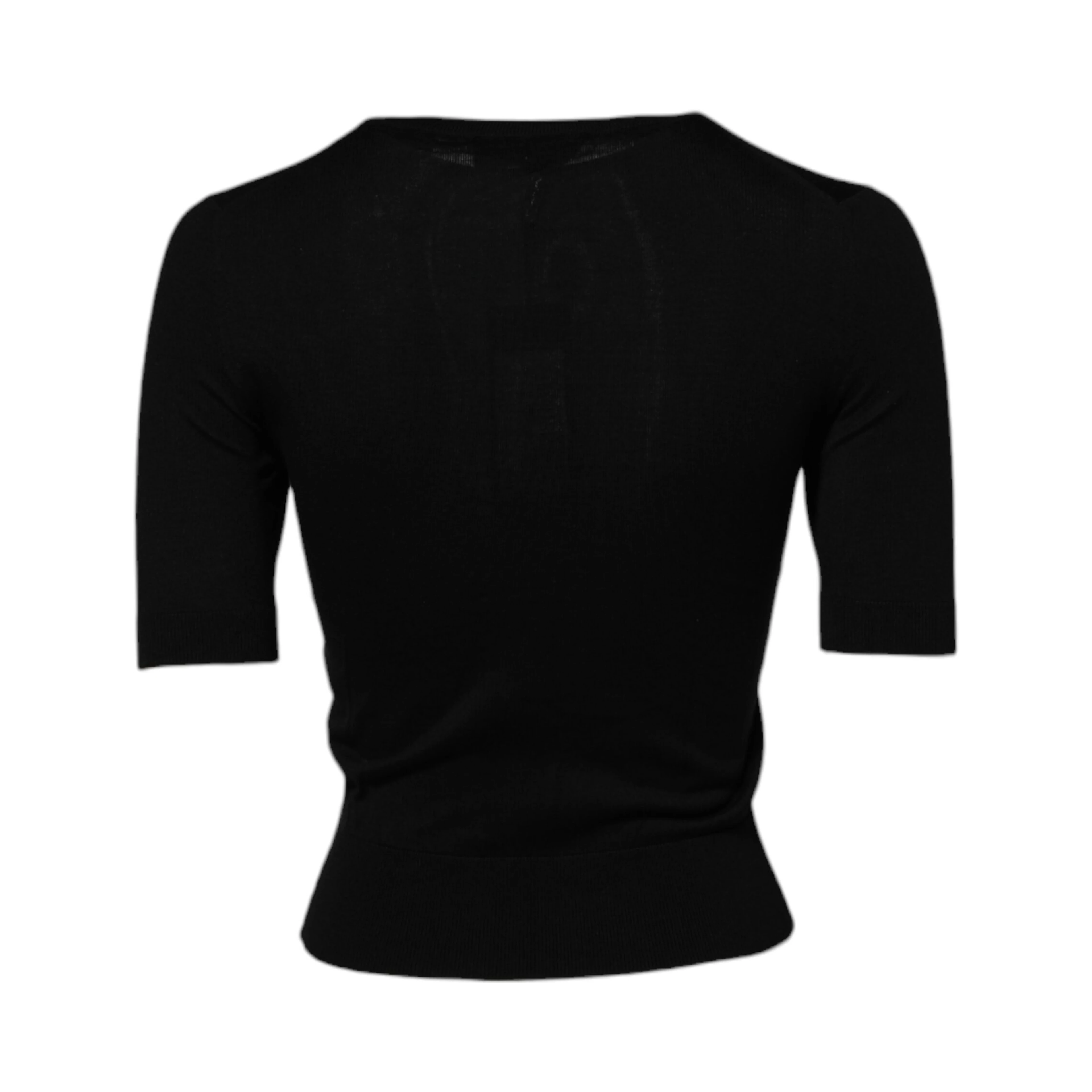 Black Rose Sequin Embellishments Blouse Top