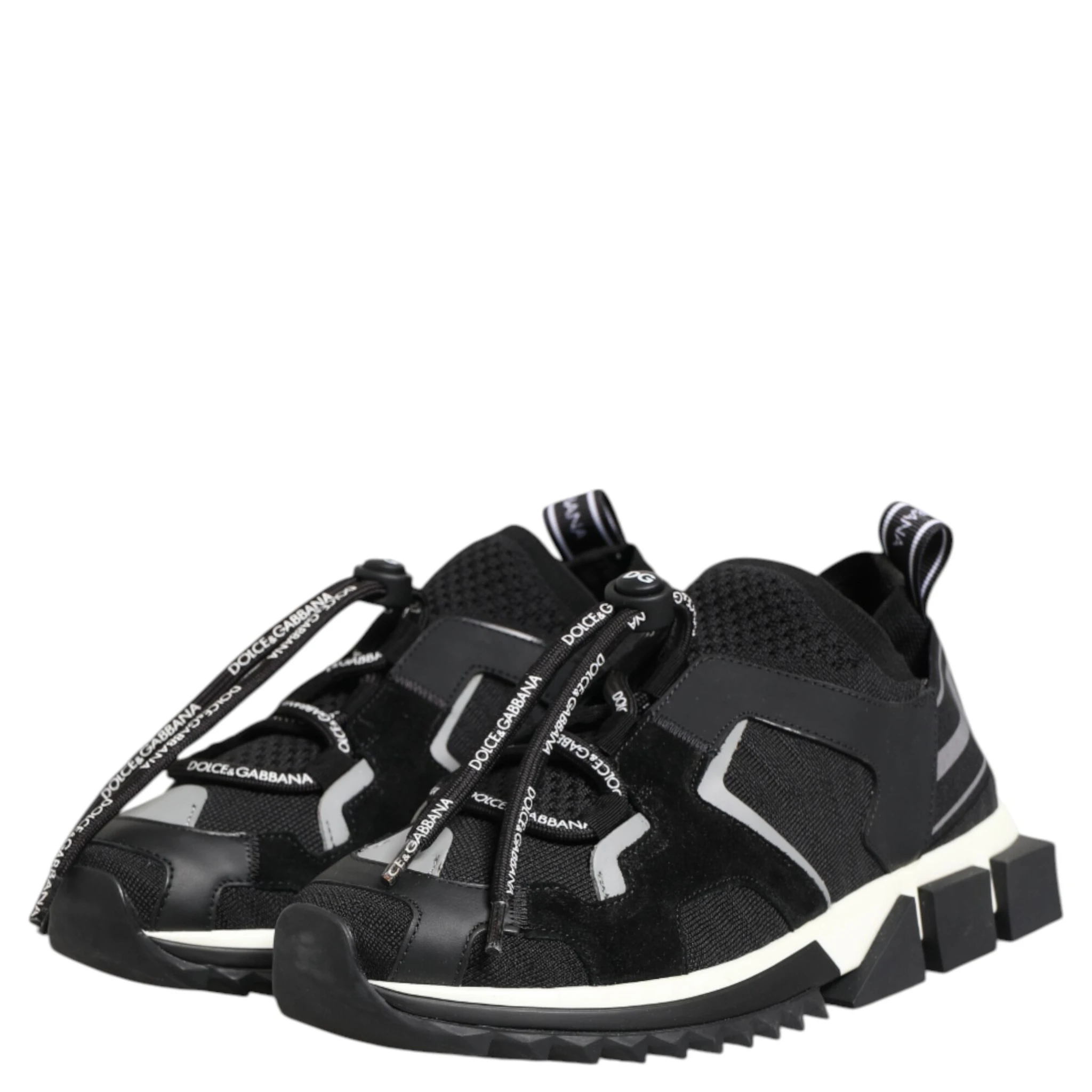 Black White Logo Sorrento Sneakers Shoes