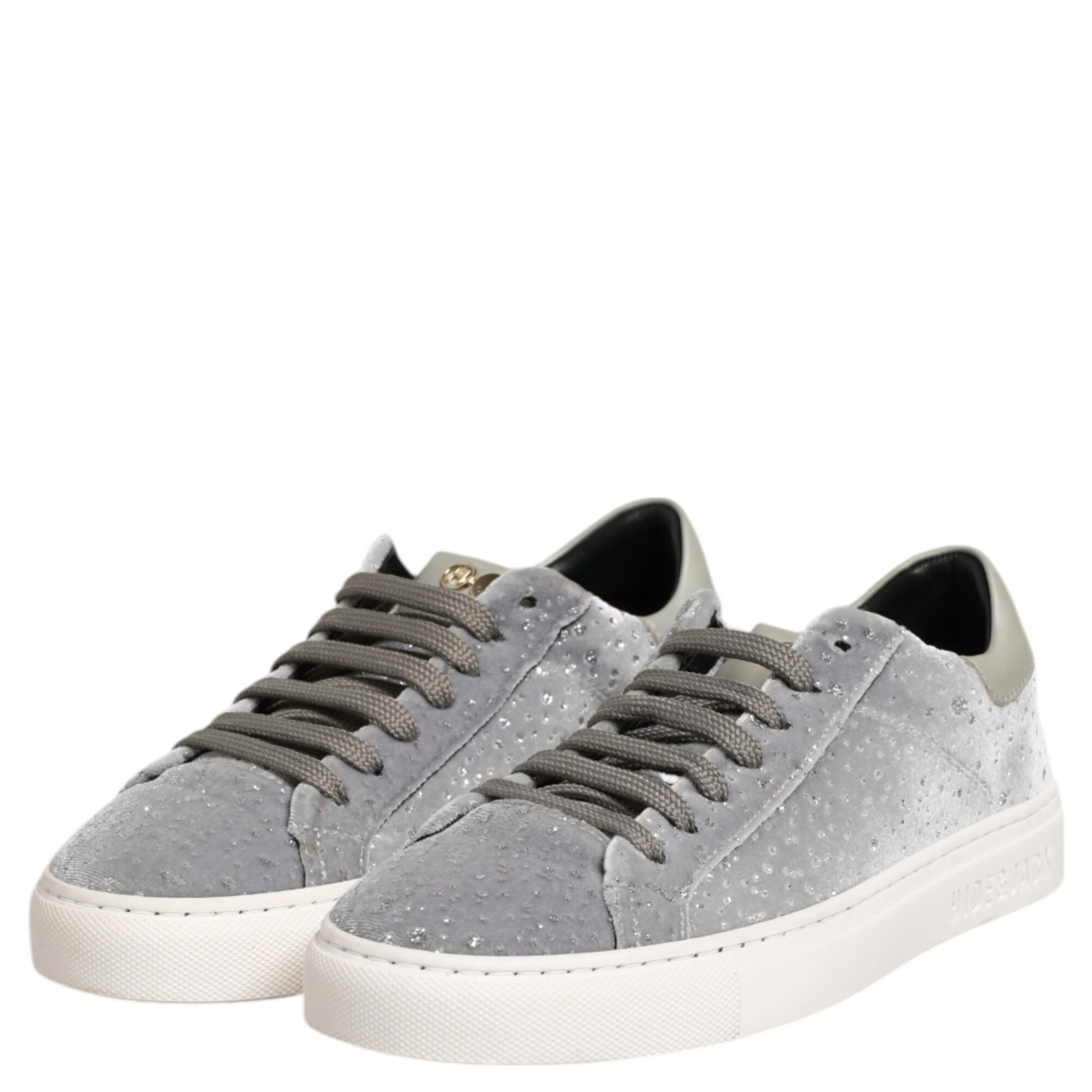 Gray Suede Low Top Lace Up Sneakers Shoes