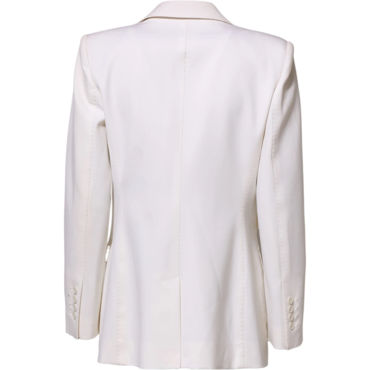 White Wool Single Breasted Women Coat Jacket