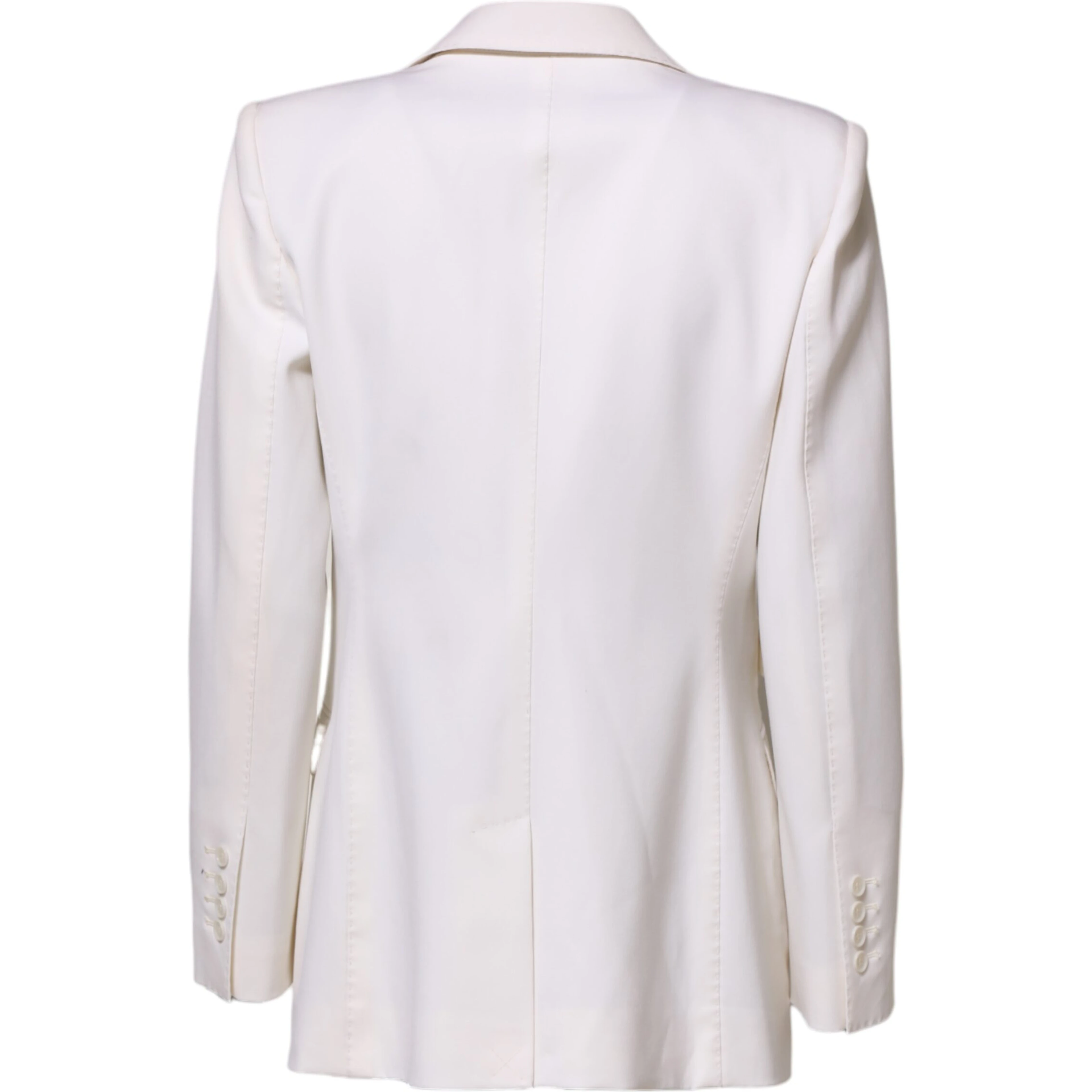 White Wool Single Breasted Women Coat Jacket