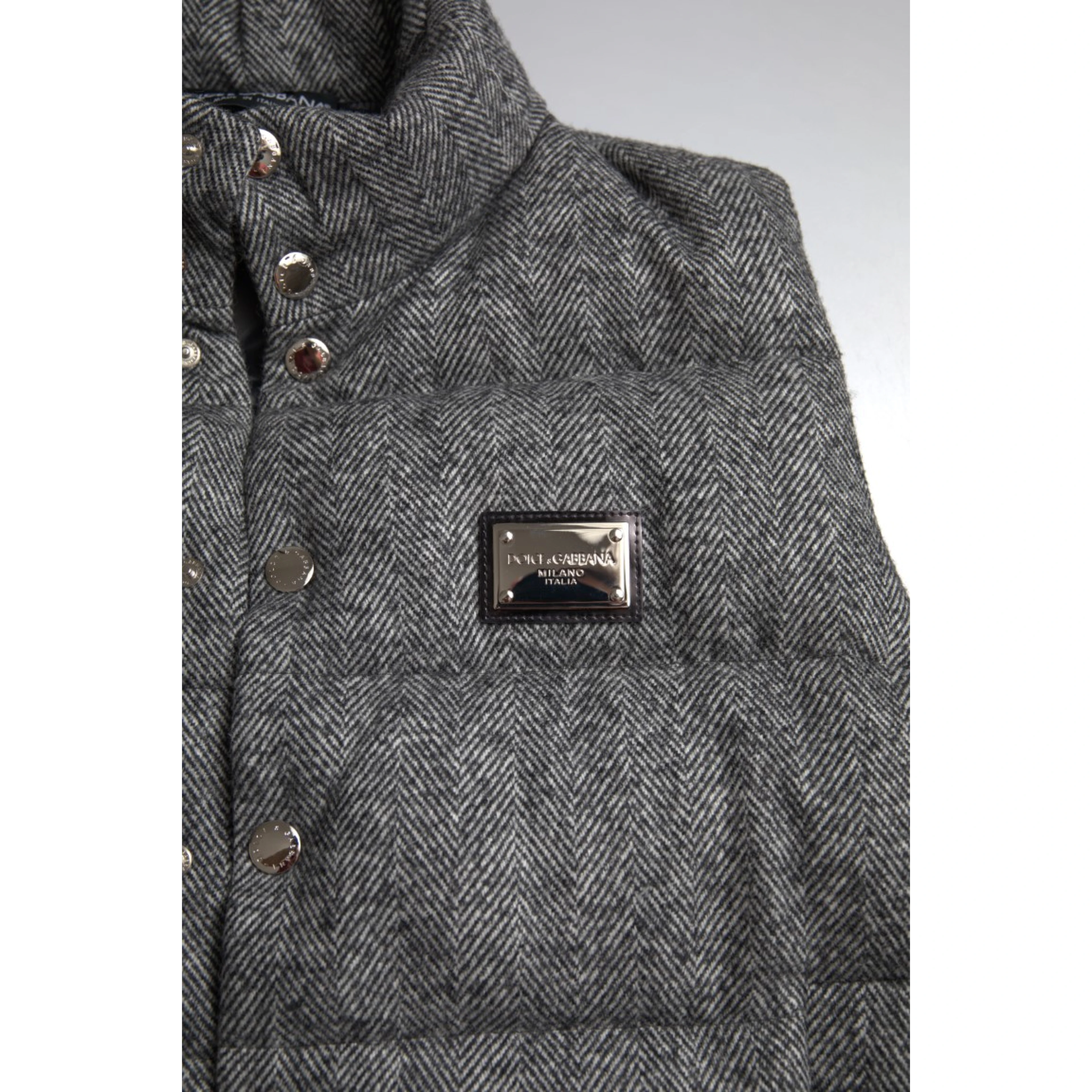Elegant Chevron Knit Wool Blend Vest Jacket