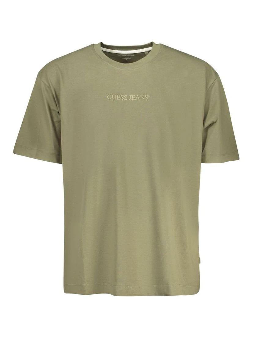 Green Cotton Men T-Shirt