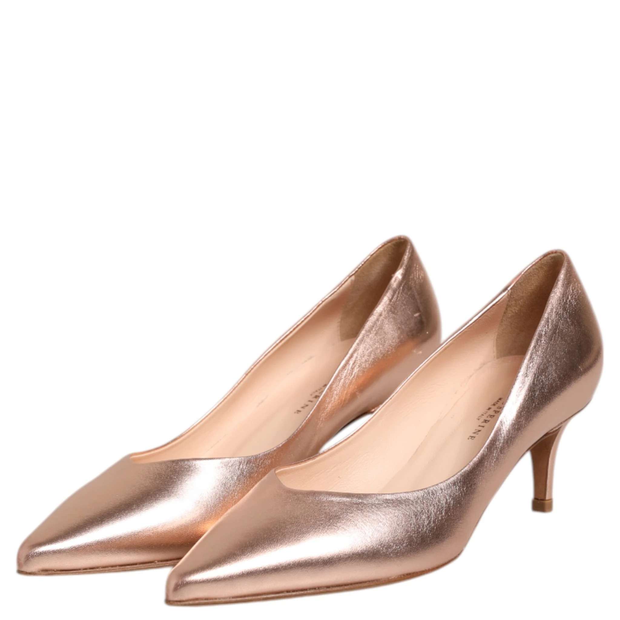Pink Leather Pumps Stiletto Heels Slip On Shoes