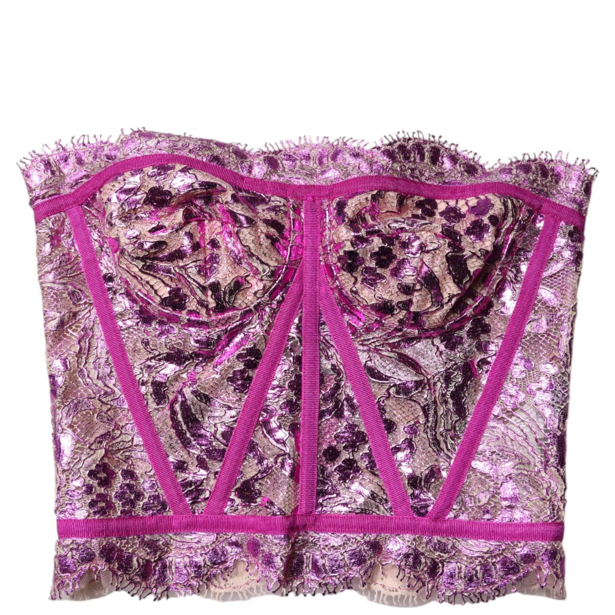 Pink Bustier Sleeveless Corset Blouse Top