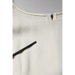 White Round Neck Short Sleeves Blouse Top