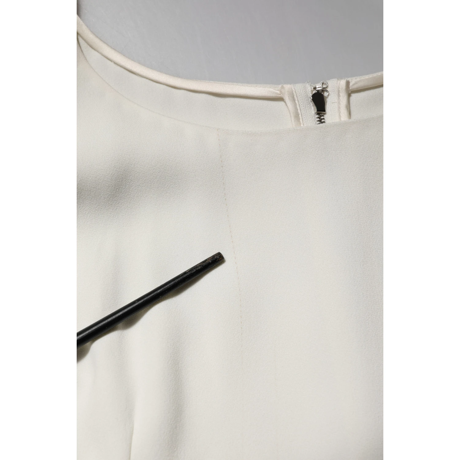 White Round Neck Short Sleeves Blouse Top
