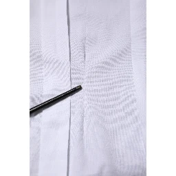 White Cotton Long Sleeves Collared Shirt Top
