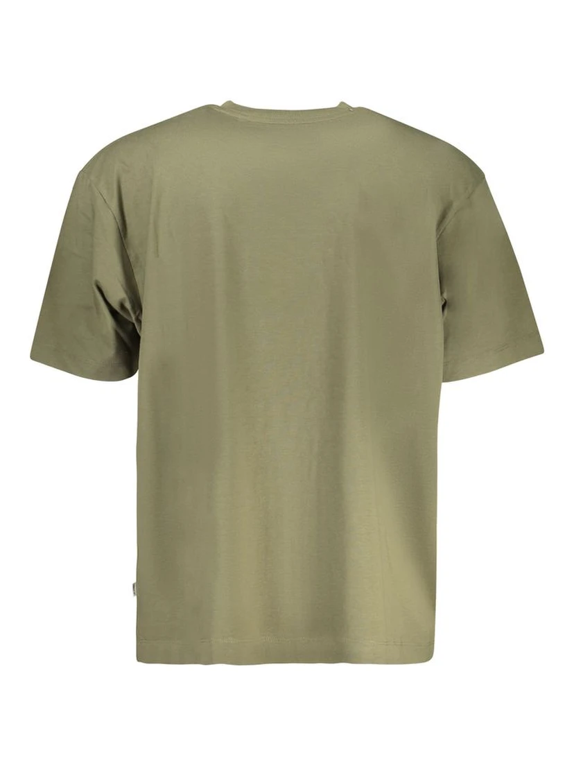 Green Cotton Men T-Shirt