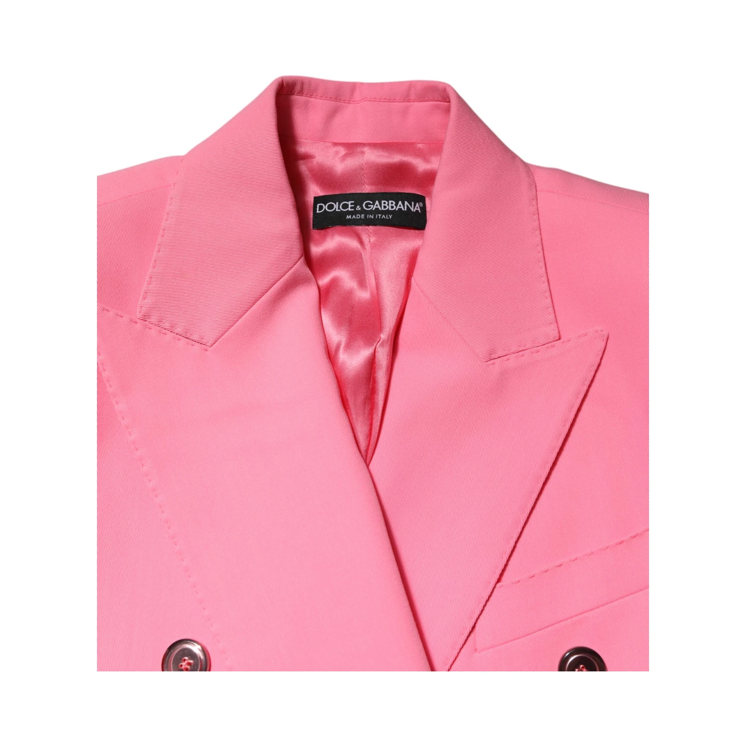 Pink Double Breasted Women Coat Jacket