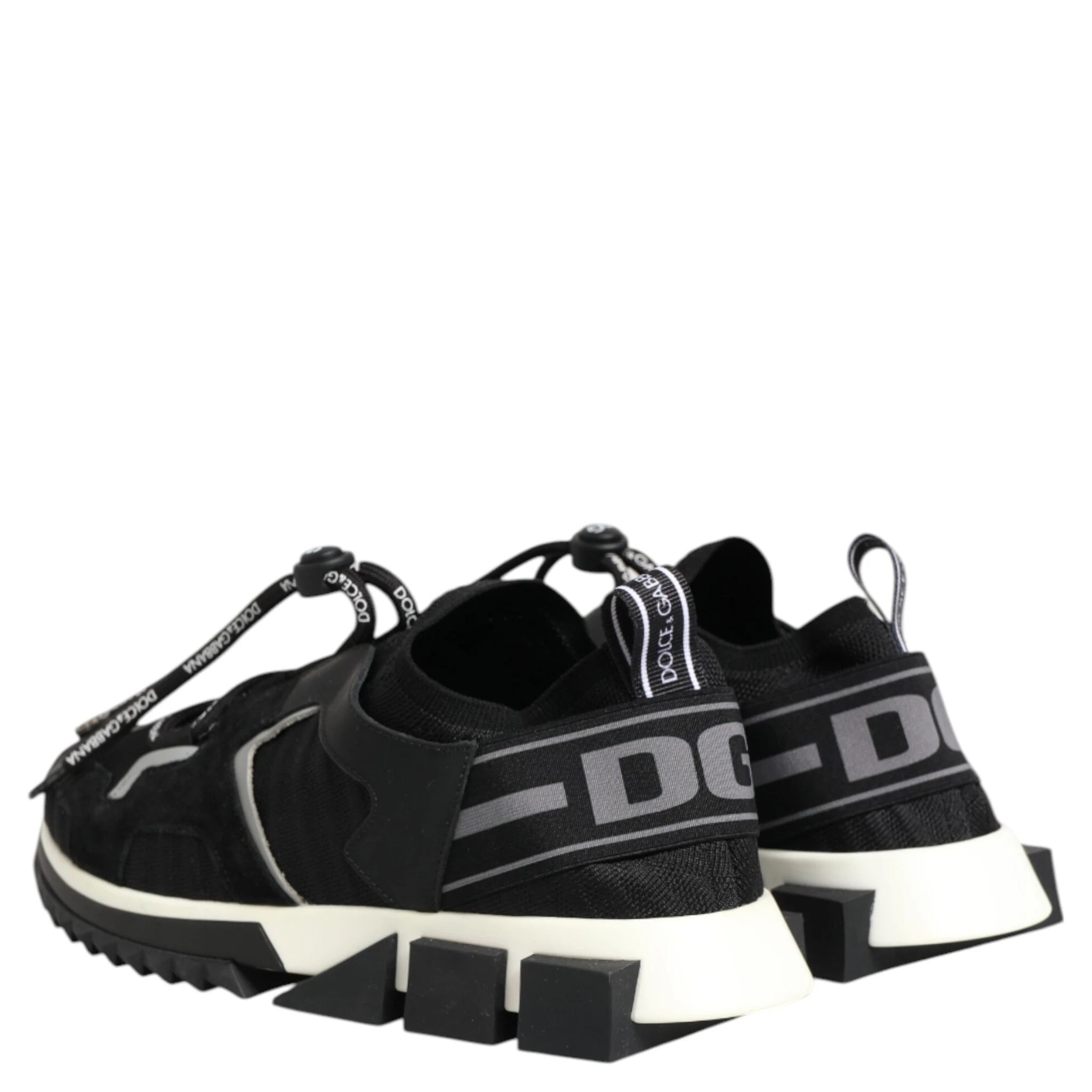 Black White Logo Sorrento Sneakers Shoes