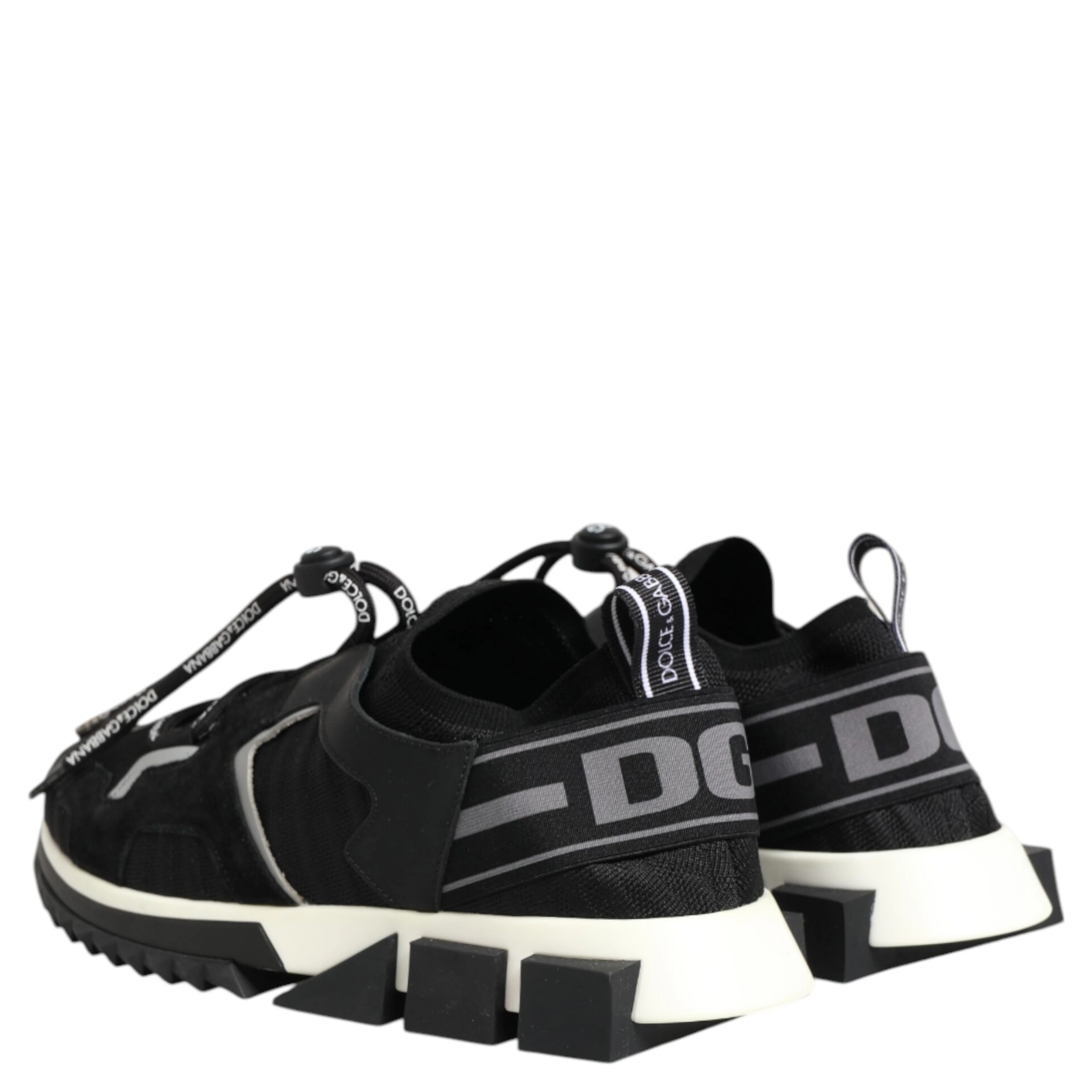 Black White Logo Sorrento Sneakers Shoes