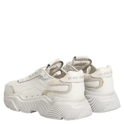 White DAYMASTER Calf Leather Sneakers Shoes