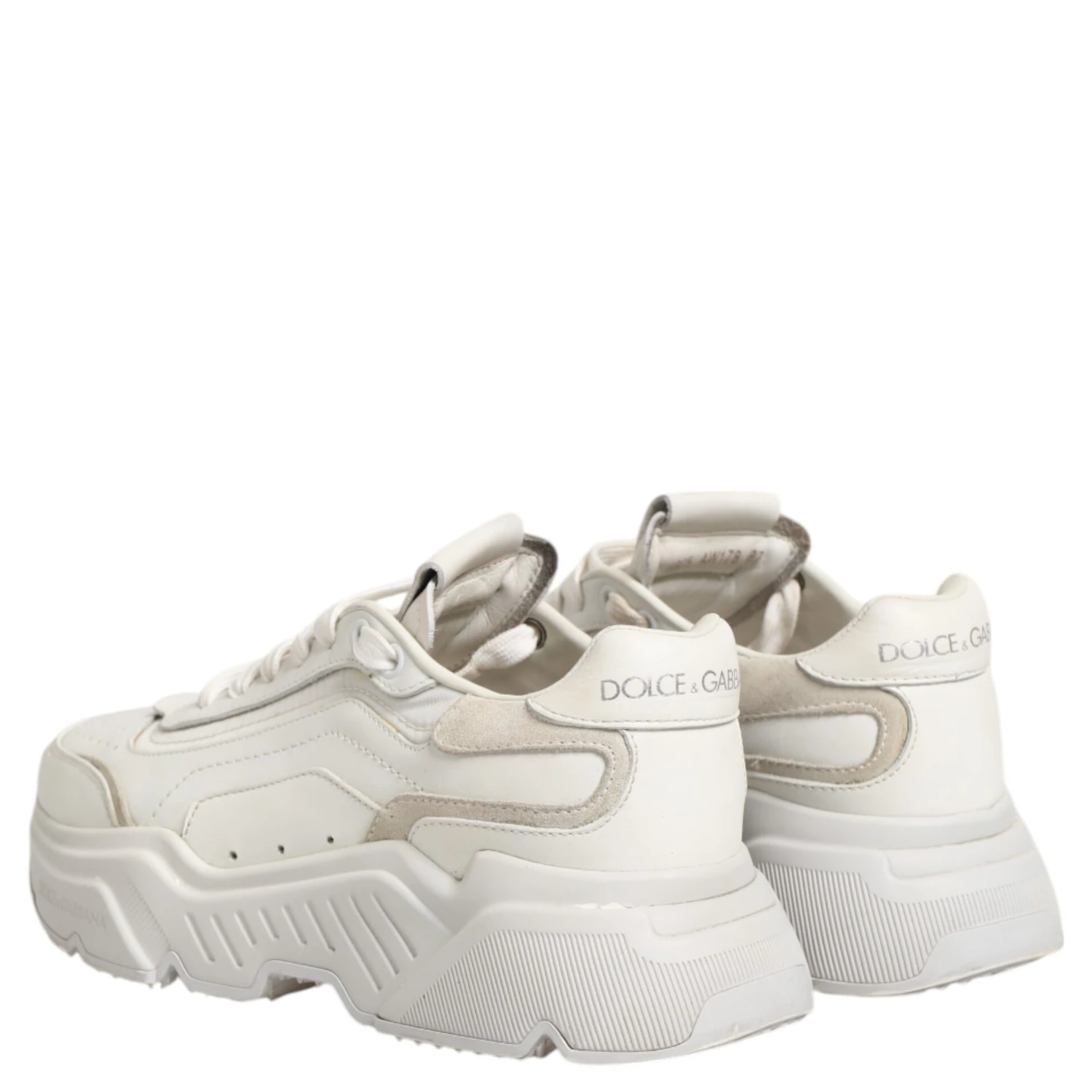 White DAYMASTER Calf Leather Sneakers Shoes