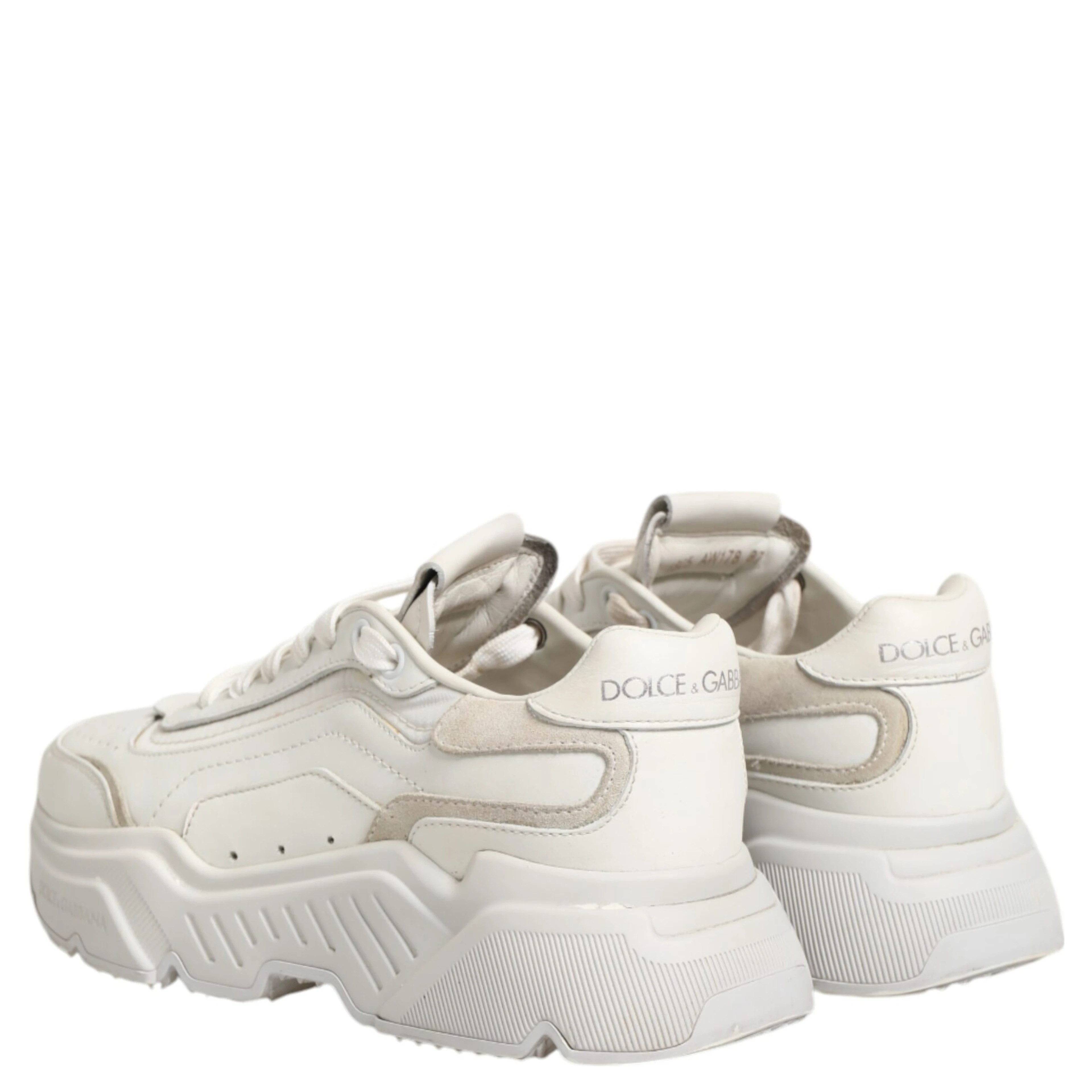 White DAYMASTER Calf Leather Sneakers Shoes