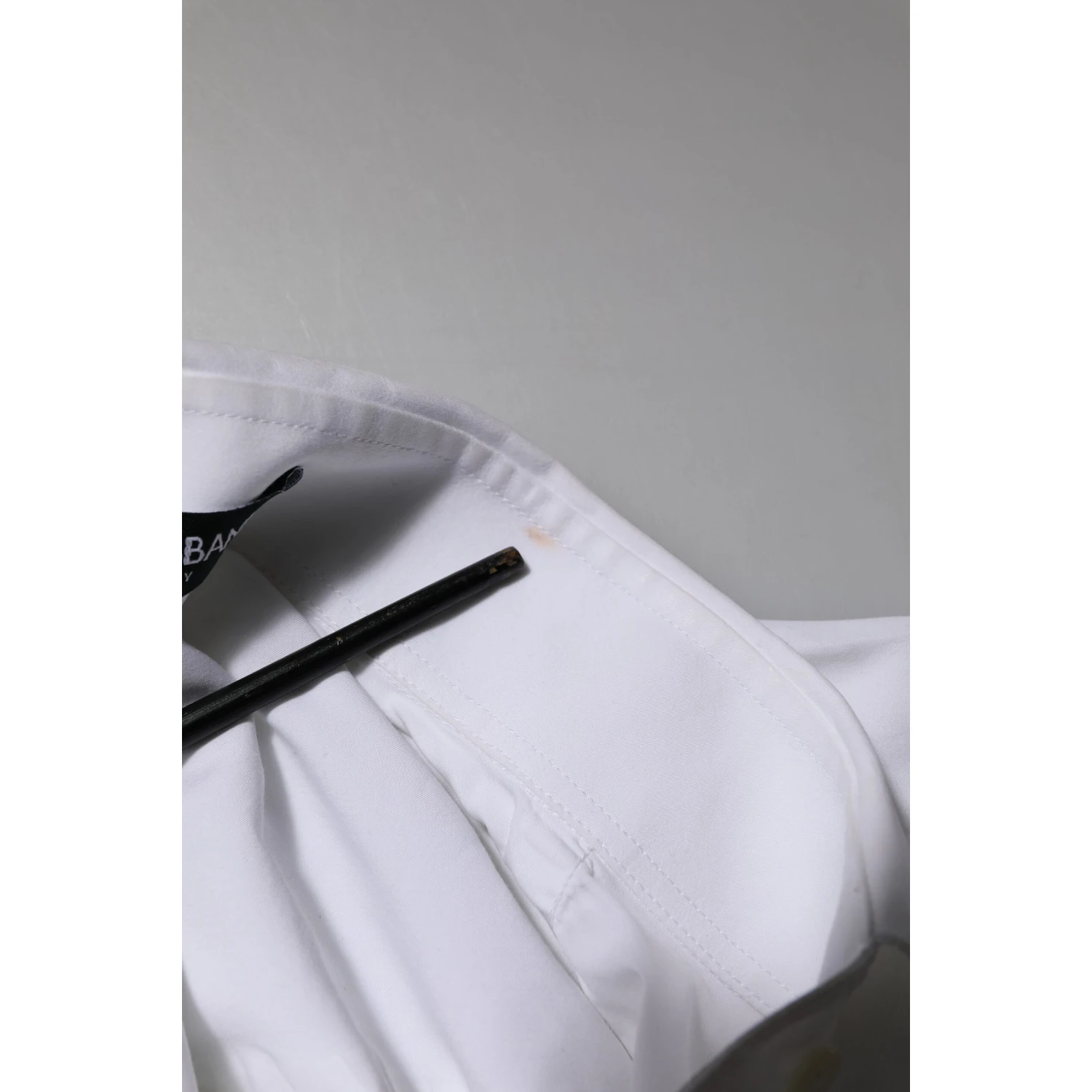 White Rose Embroidery Collared Shirt Top