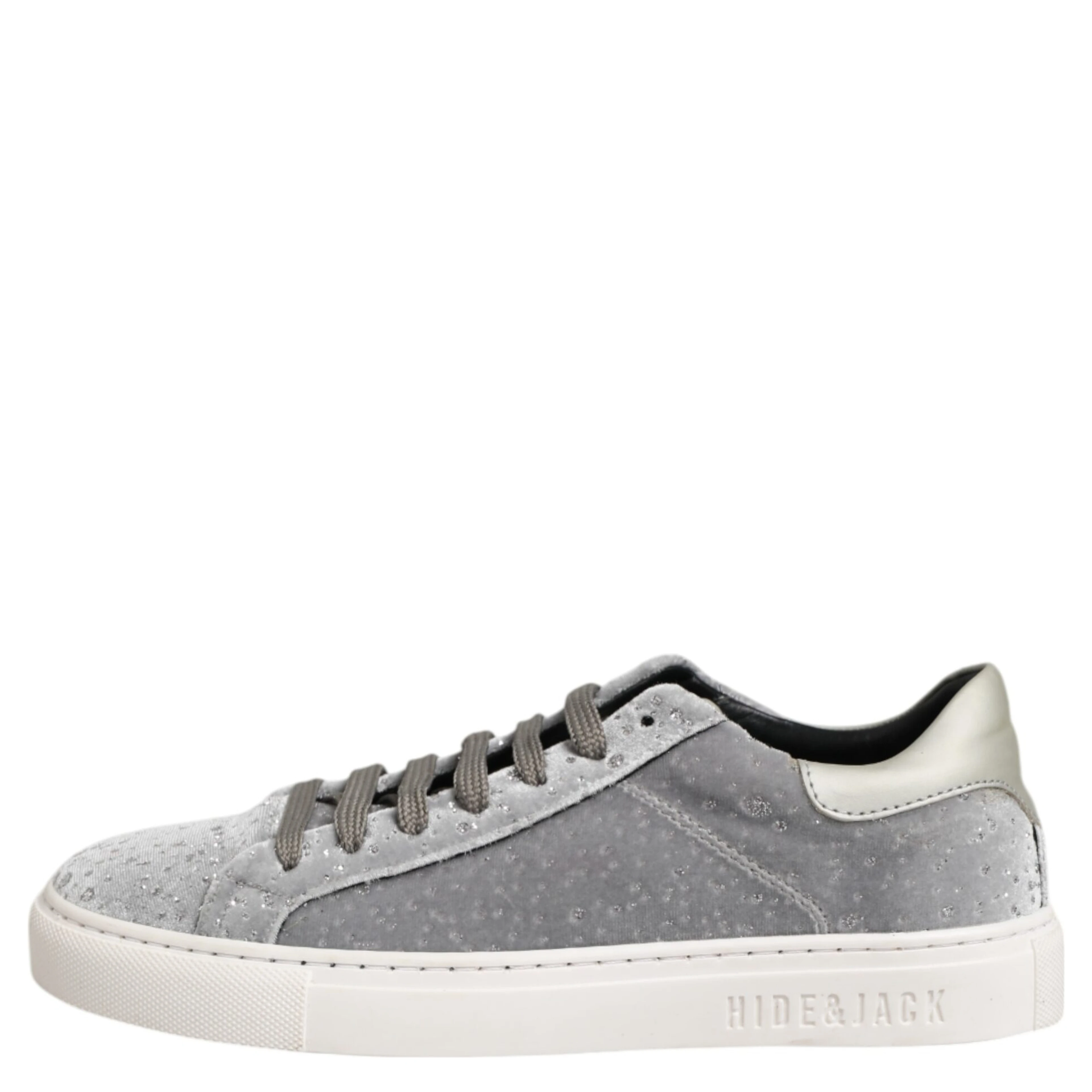 Gray Suede Low Top Lace Up Sneakers Shoes