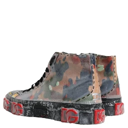 Multicolor Camouflage High Top Sneakers Shoes