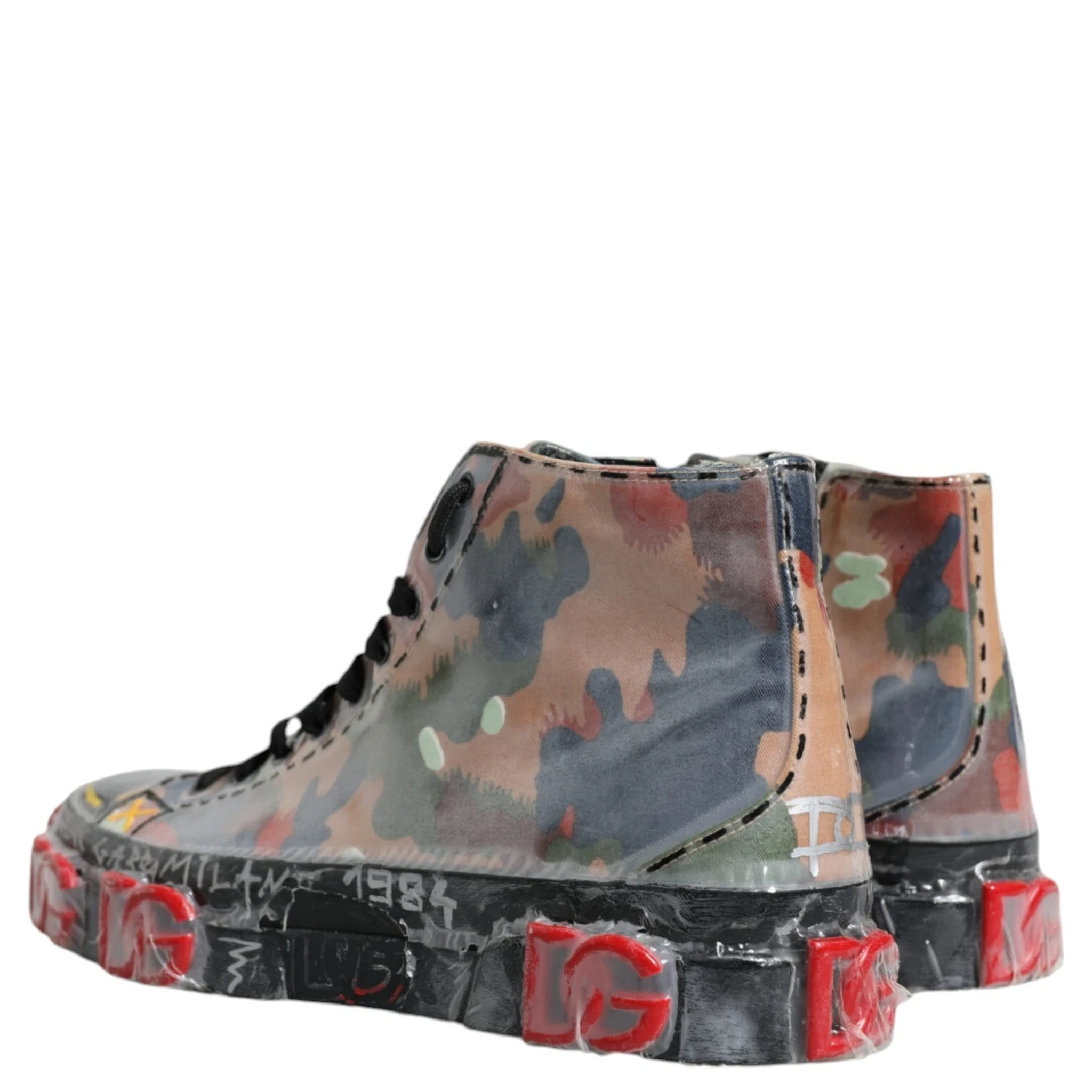 Multicolor Camouflage High Top Sneakers Shoes