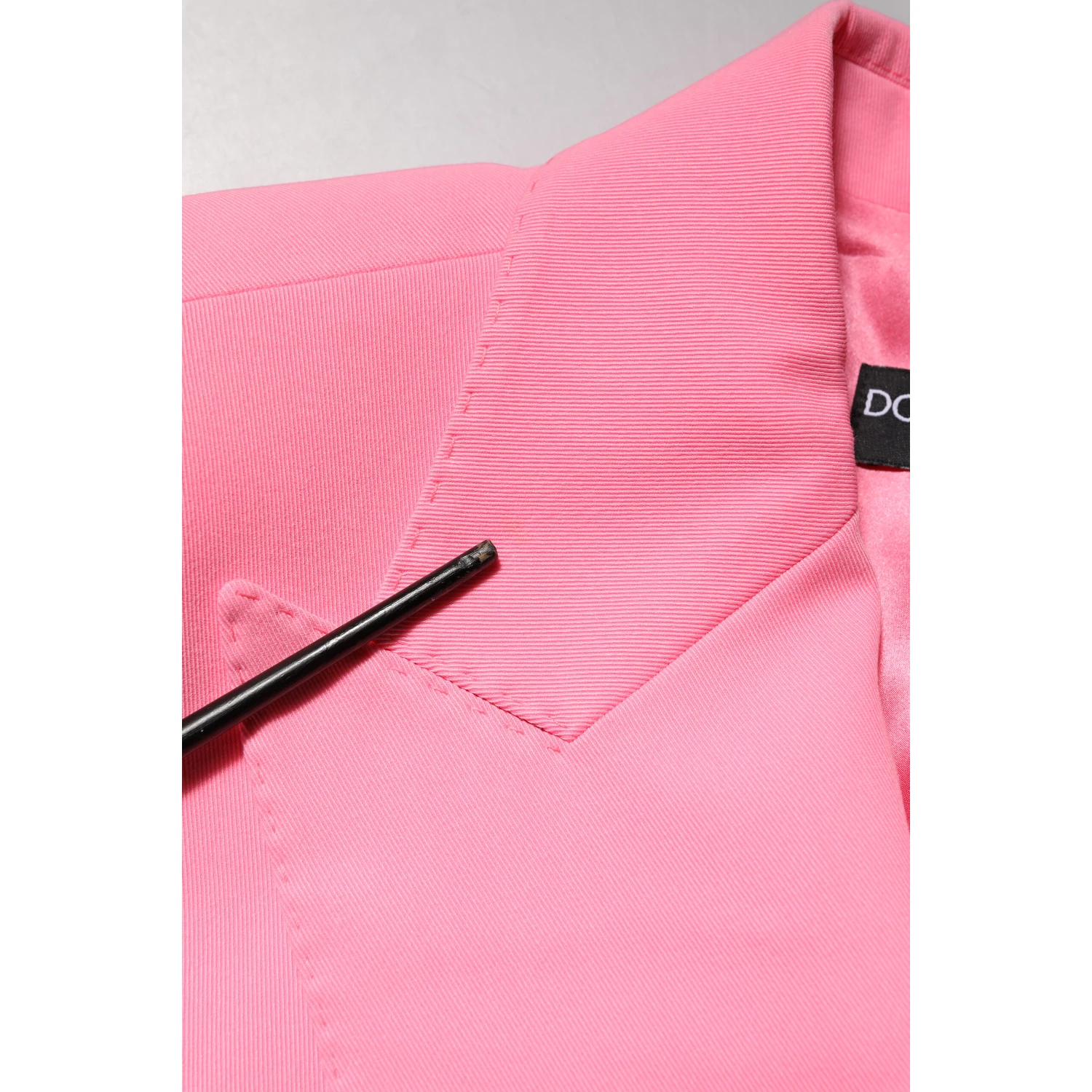 Pink Double Breasted Women Coat Jacket
