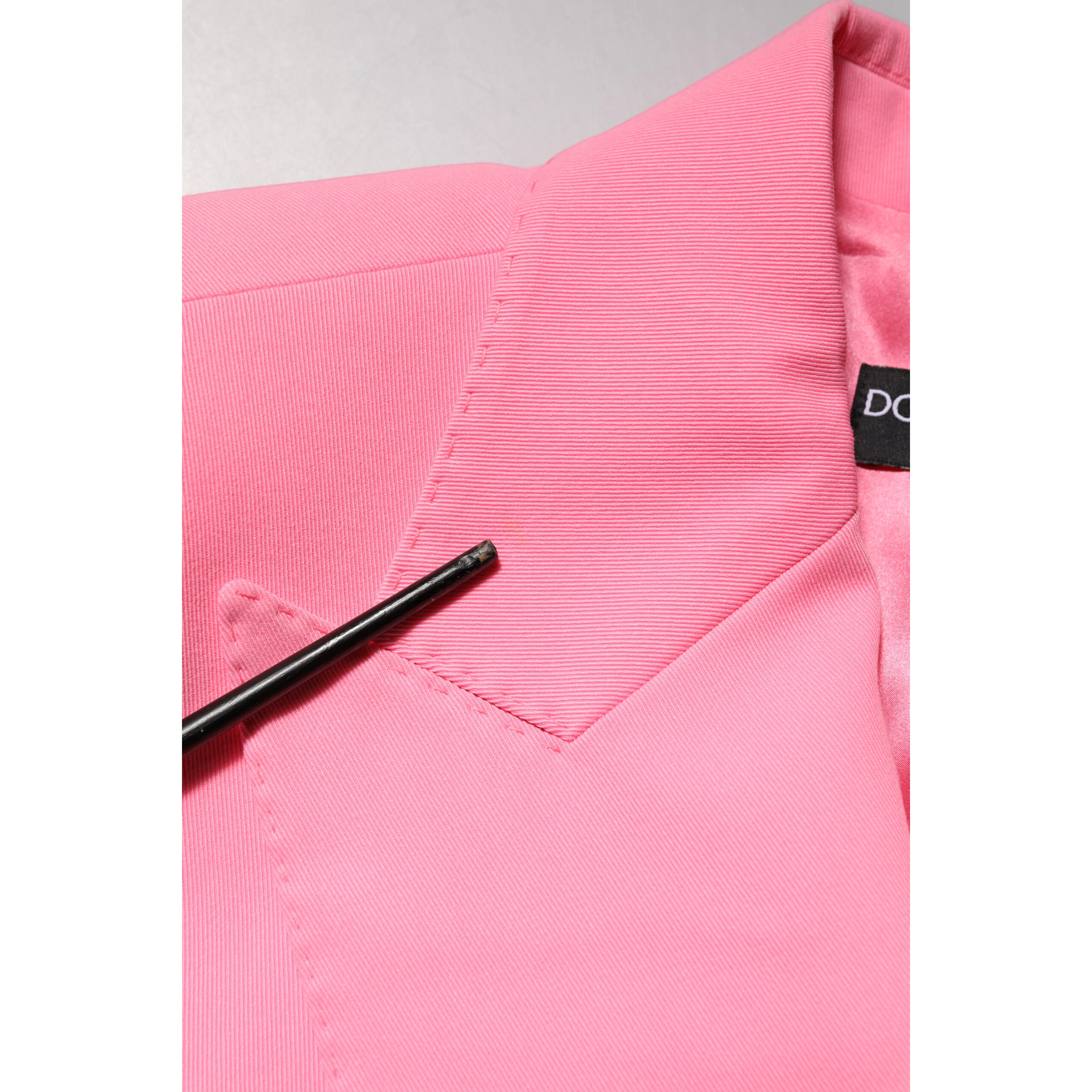 Pink Double Breasted Women Coat Jacket