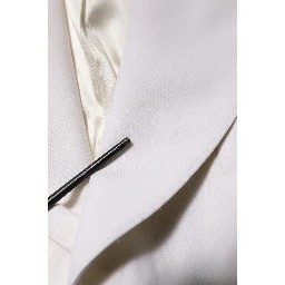 White Wool Single Breasted Women Coat Jacket