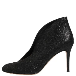 Metallic Black Pump Stiletto Heels Shoes