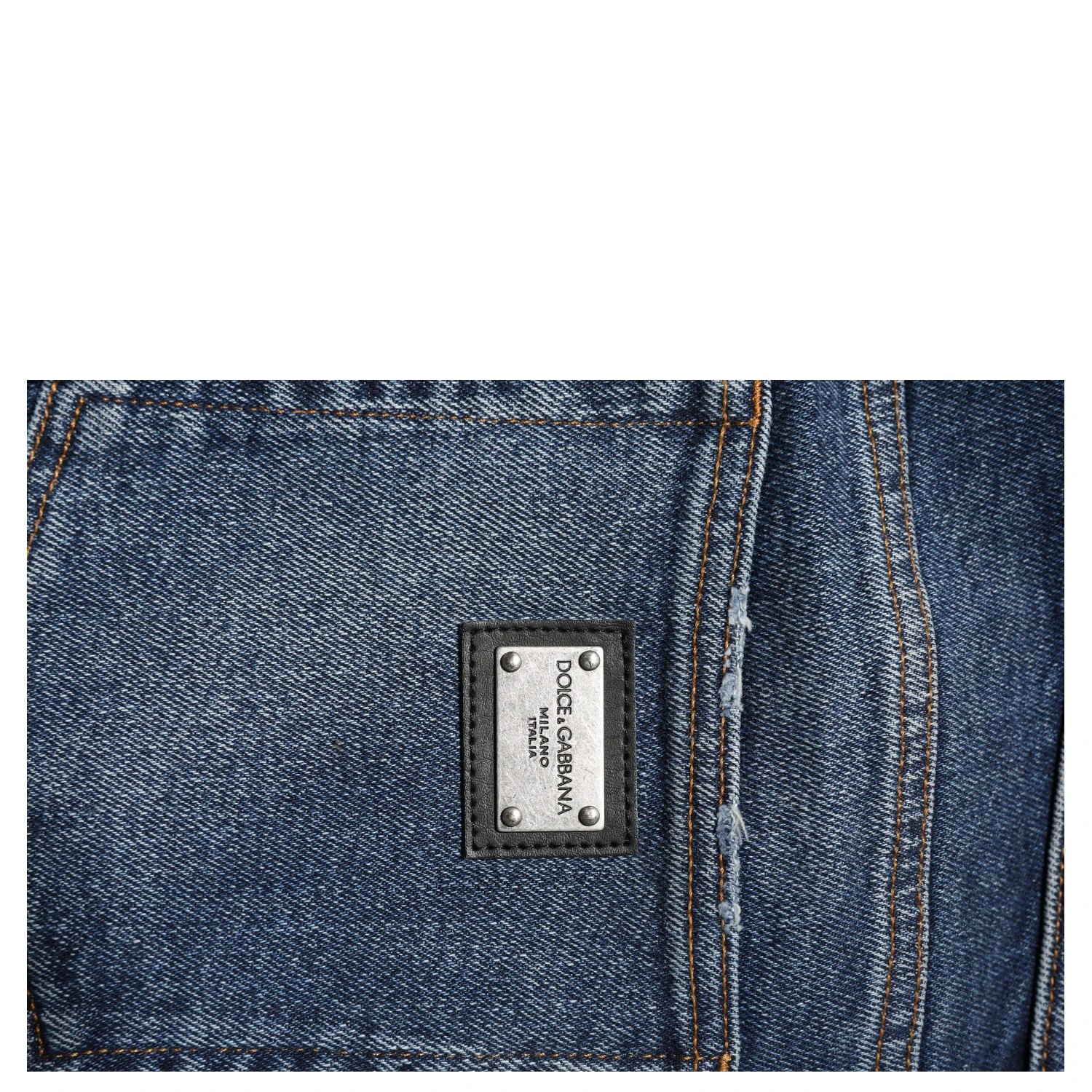 Blue Cotton Mid Waisted Straight Denim Jeans