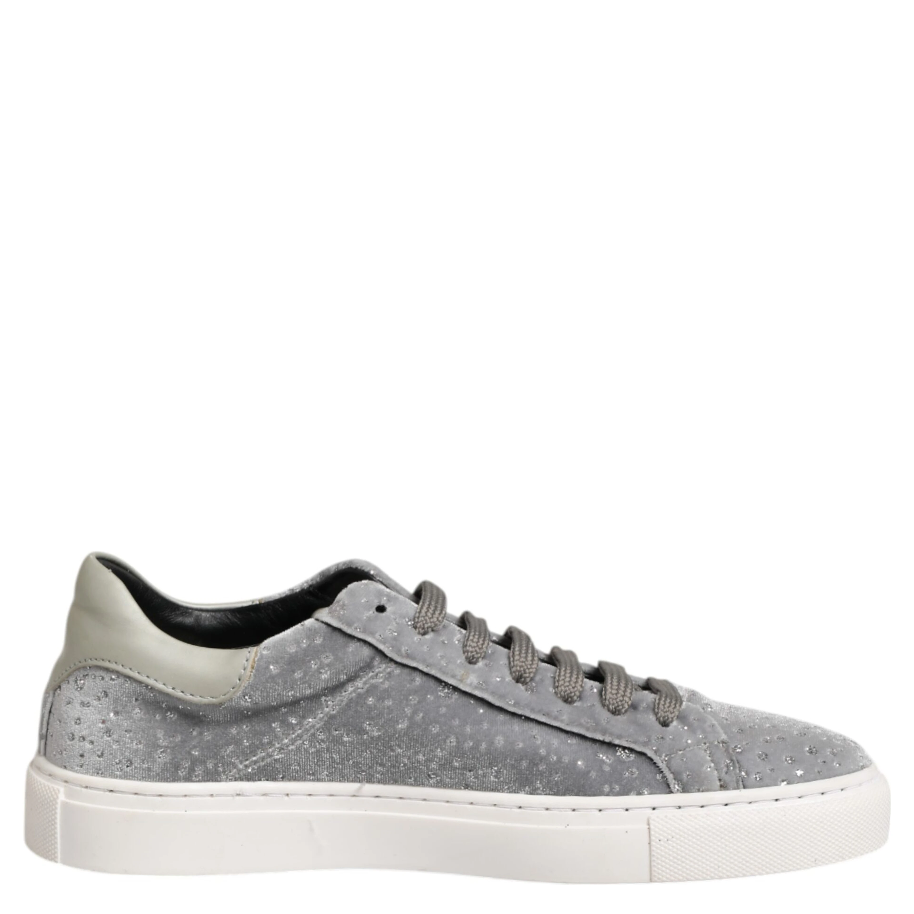 Gray Suede Low Top Lace Up Sneakers Shoes