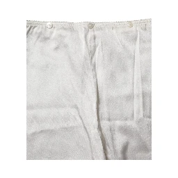 Ivory Silk Tapered High Waist Pants