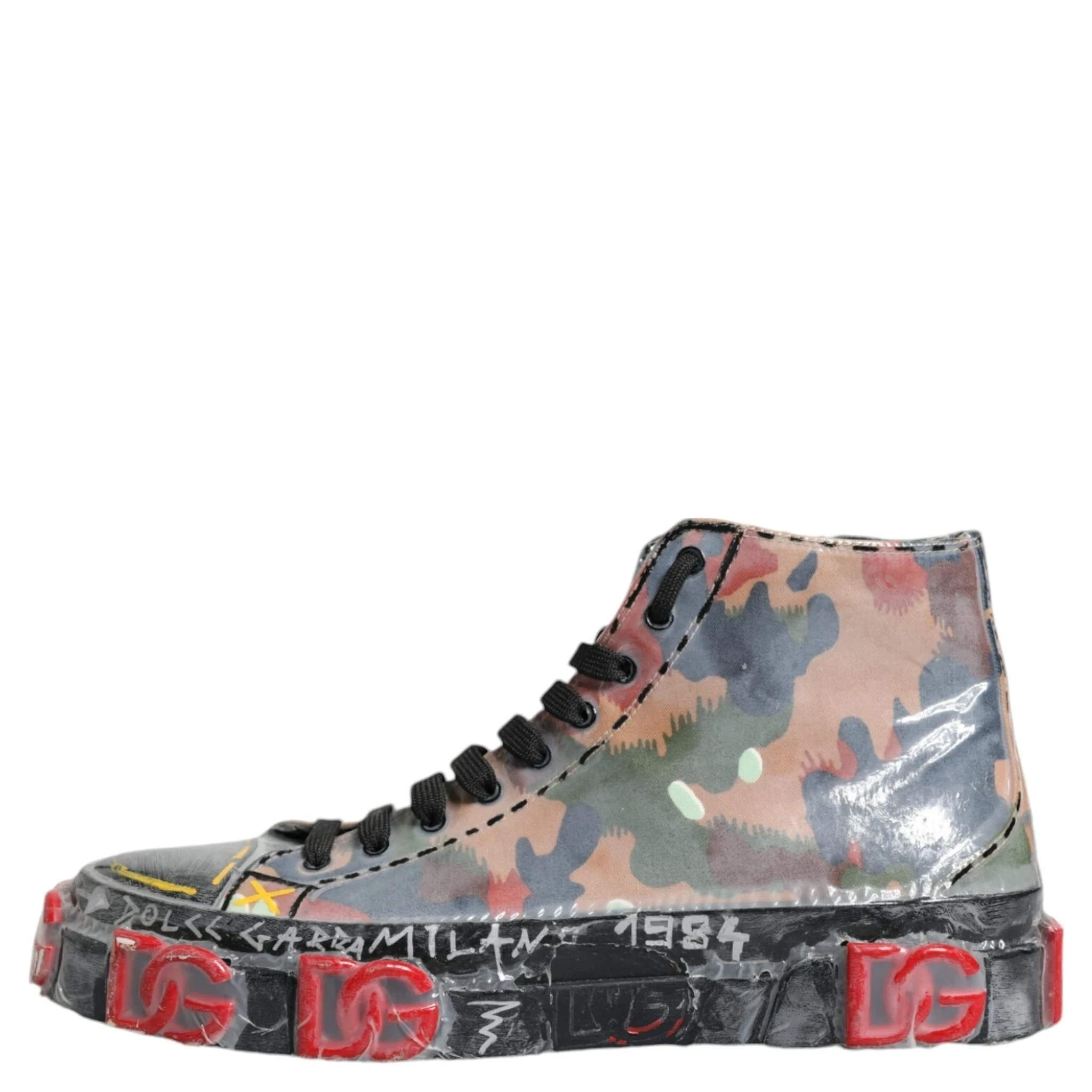 Multicolor Camouflage High Top Sneakers Shoes