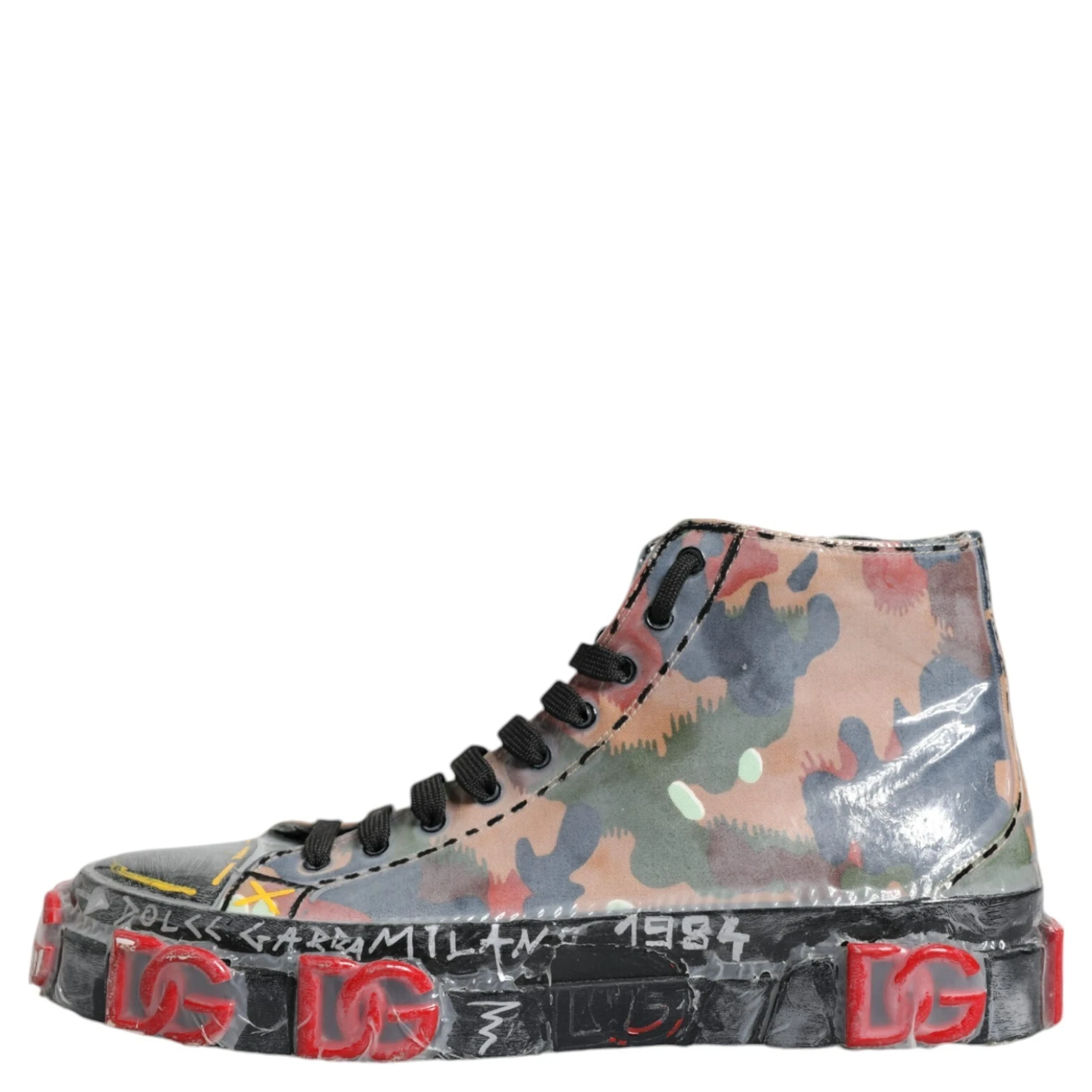 Multicolor Camouflage High Top Sneakers Shoes
