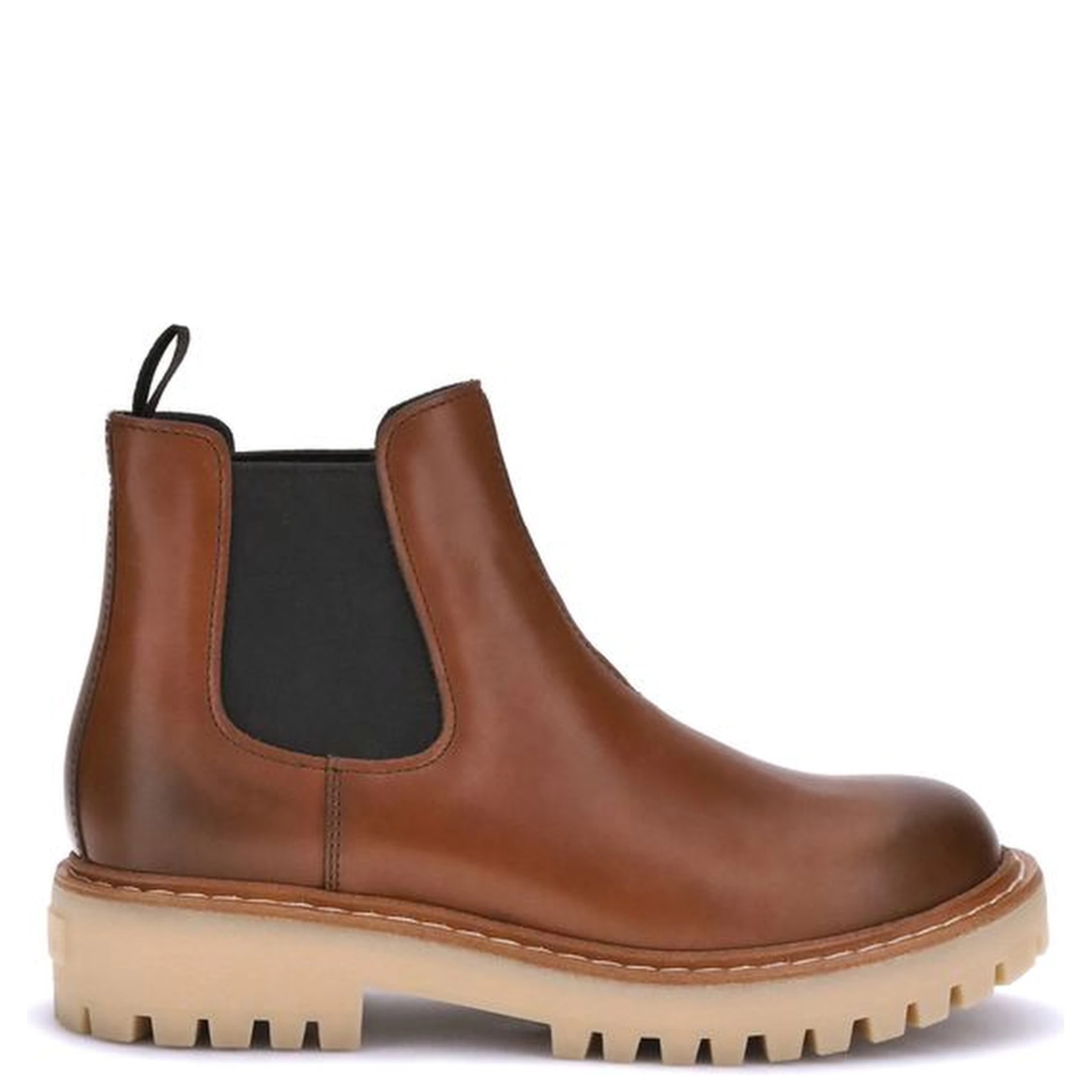 Brown Rubber Chelsea Boots