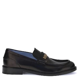 Black Calf Leather Bos Taurus Slip-On Loafers