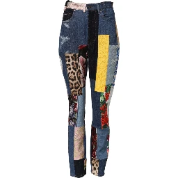 Multicolor Patchwork Skinny Denim Jeans